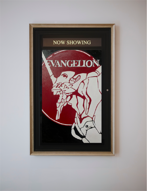 movie poster illustration of Evangelion movie